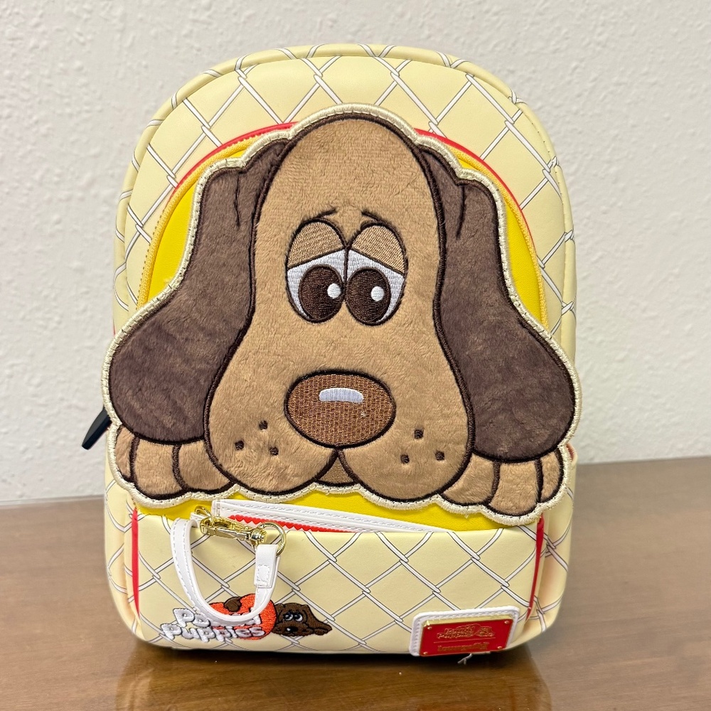 Pound Puppies 40th Anniversary Plush Mini Backpack with Card Holder.